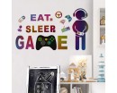 Eat Sleep Game Wall Decal 